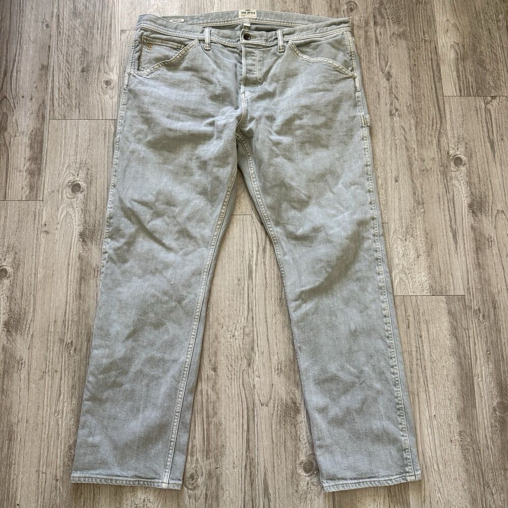 Todd Snyder Jeans Mens 36x32 Gray Straight Fit Stretch